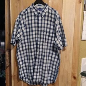 Pendleton  Cotton Blue Plaid Button Down Large